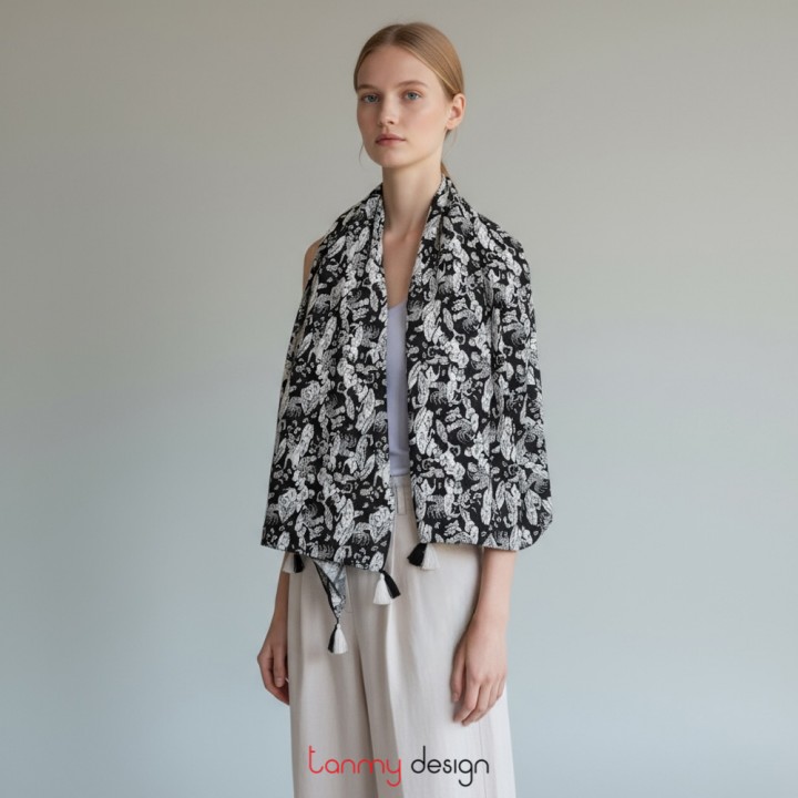 Khăn quàng cổ TIMESQUARE - BLACK ROOSTER  140X110cm